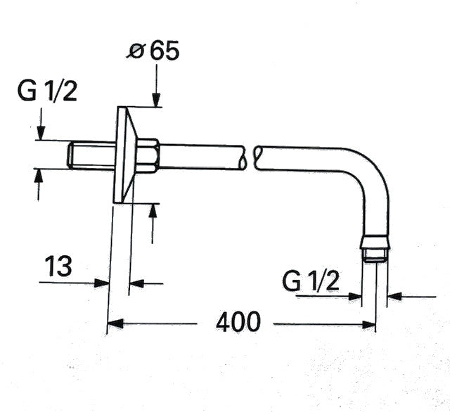 GROHE 27407 Wall Mounted shower arm 1/2" 40mm