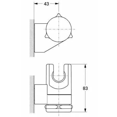 Grohe 28623L Relexa Wall Adjustable shower holder