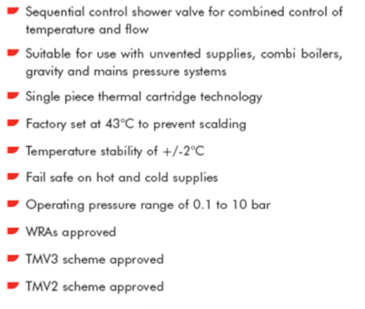 Inta 3002510cp Intaflo Modern Concealed Thermostatic shower c/w slide rail kit