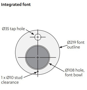 Zip 90915Z Integrated Tap Font for HydroTap Classic, Classic Plus & Wave