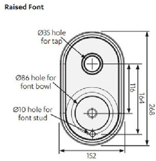 Zip 95258Z00 G5 Intergrated Raised tap font for Plus and Wave