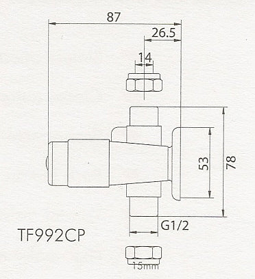 Inta TF992 Gen. 1 Exposed Timed Flow Shower Control (15 Seconds)