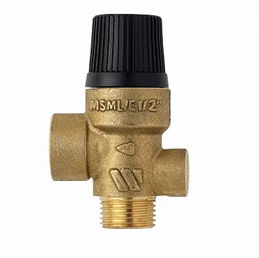 Watts 0210530 MSML/E 1/2" M X F 3 bar Pressure/Safety Relief Valve with gauge port