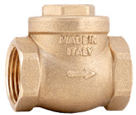 Single, Double, Swing check valve brass and nickel plated