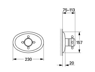 Grohe 19606 Sinfonia Trimset & Handle