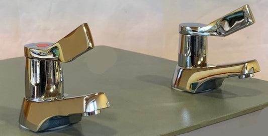 Grohe  20356 & 20357 Hospita 75mm Lever Hot & Cold Basin Taps