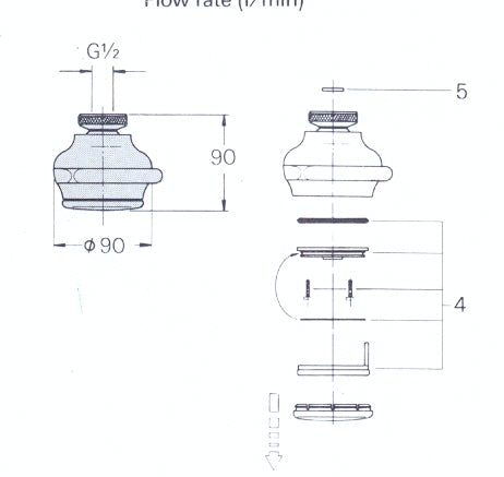 Grohe 28085 1/2" Champagne headshower