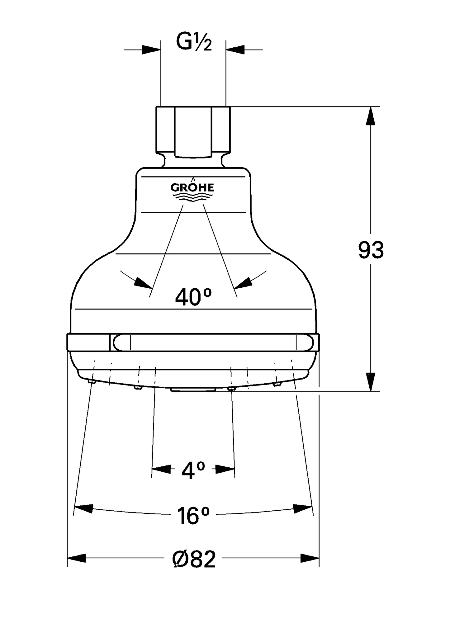 Grohe 28271L Exquisit Headshower