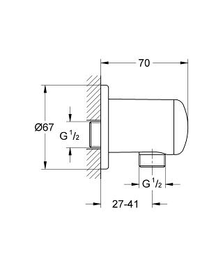 Grohe 28671  Relexa Wall Outlet Elbow