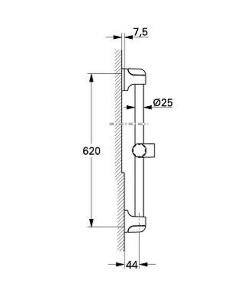 Grohe 28820L 60mm sliding rail