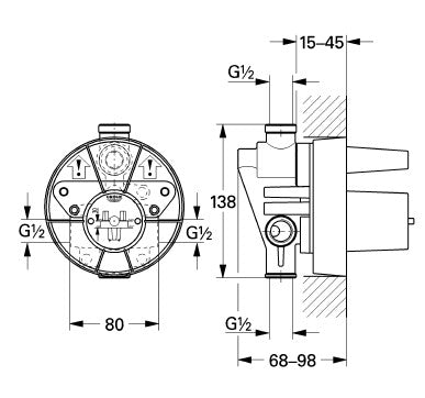 Grohe 33962 Concealed Shower Mixer Body only