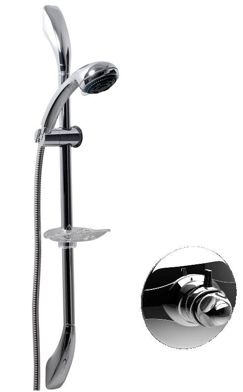 Inta 3002510cp Intaflo Modern Concealed Thermostatic shower c/w slide rail kit