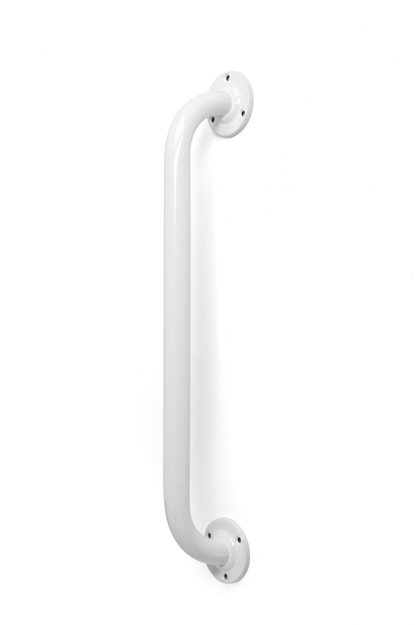 Inta 600mm White powder coated grab rail 35mm dia exposed fixings