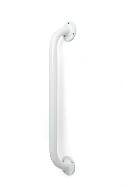 Inta 600mm White powder coated grab rail 35mm dia exposed fixings