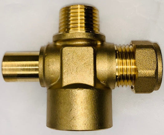 Expansion vessel brass manifold